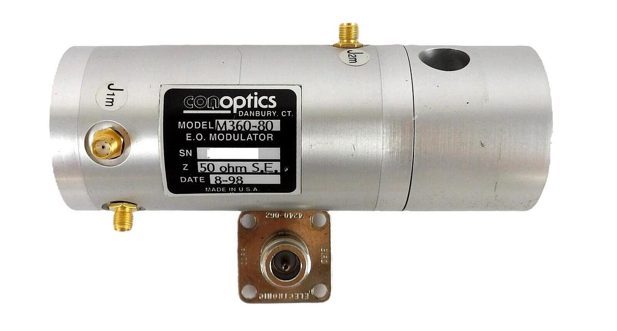 Used Conoptics M360-80 E.O. Modulator Z 50 Ohm S.E. Spare Surplus