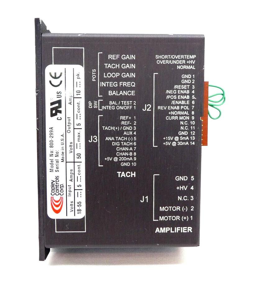 Used Copley Controls 800-299A Servo Motor Drive Amplifier Working Surplus