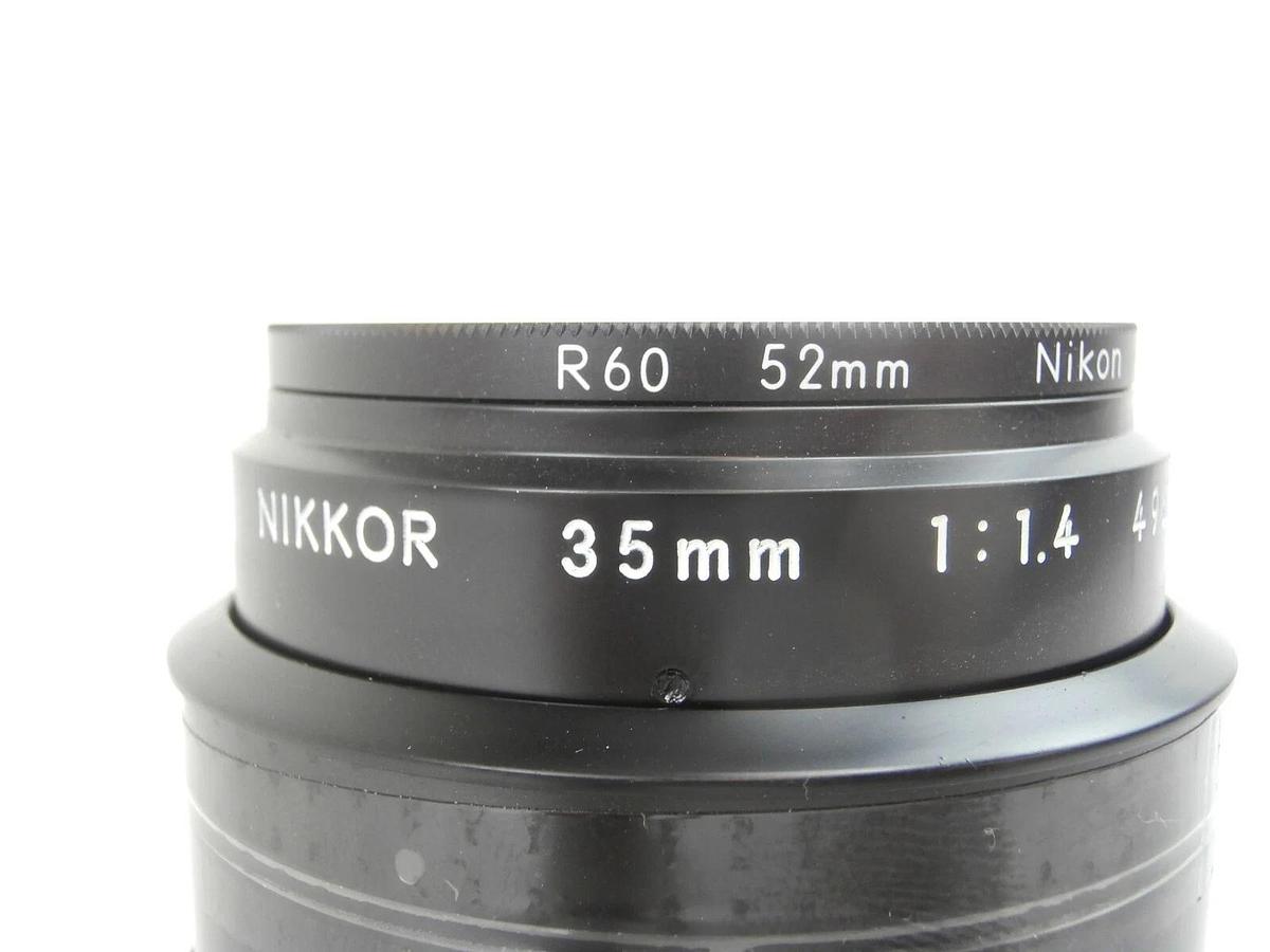 Used Nikkor 35mm 1:1.4 PPD Detector Camera Lens R60 Red Filter Nikon NSR Working