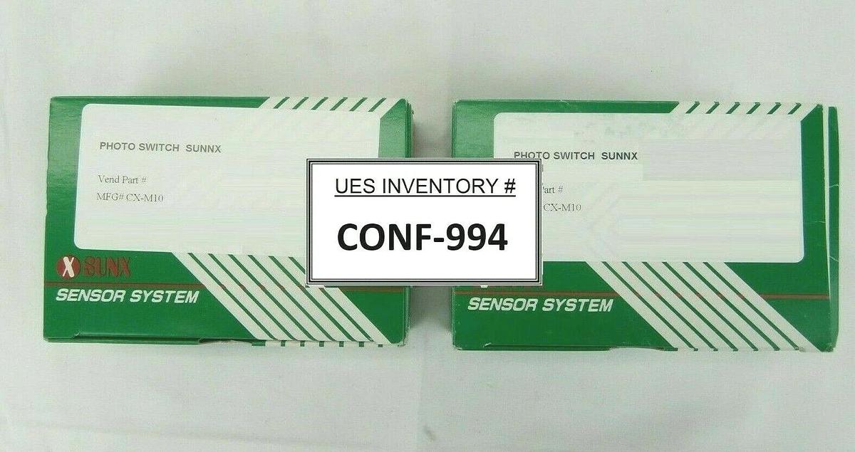 Sunx CX-M10 Photoelectric Sensor with an Inverter Light Reseller Lot of 2 New
