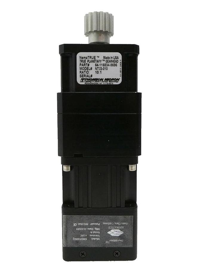 Used Animatics SM2310SQ Servo Motor w/Gearhead 64-116834-9696 ADE 031304-02 Working