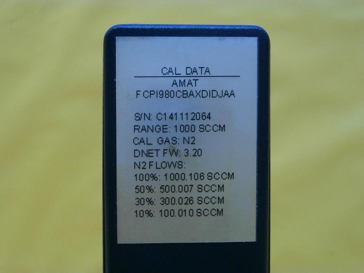 Used Aera FCPI980CBAXDIDJAA Pressure Insensitive MFC MGMR PI-98 AMAT 0190-34214 Used