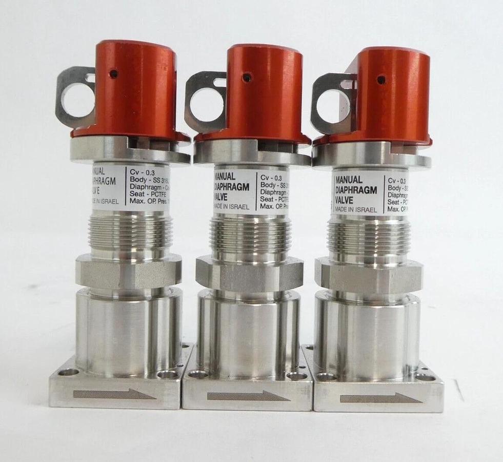 Used AMAT Applied Materials 0190-51595 Manual Diaphragm Valve Lot of 10 Working