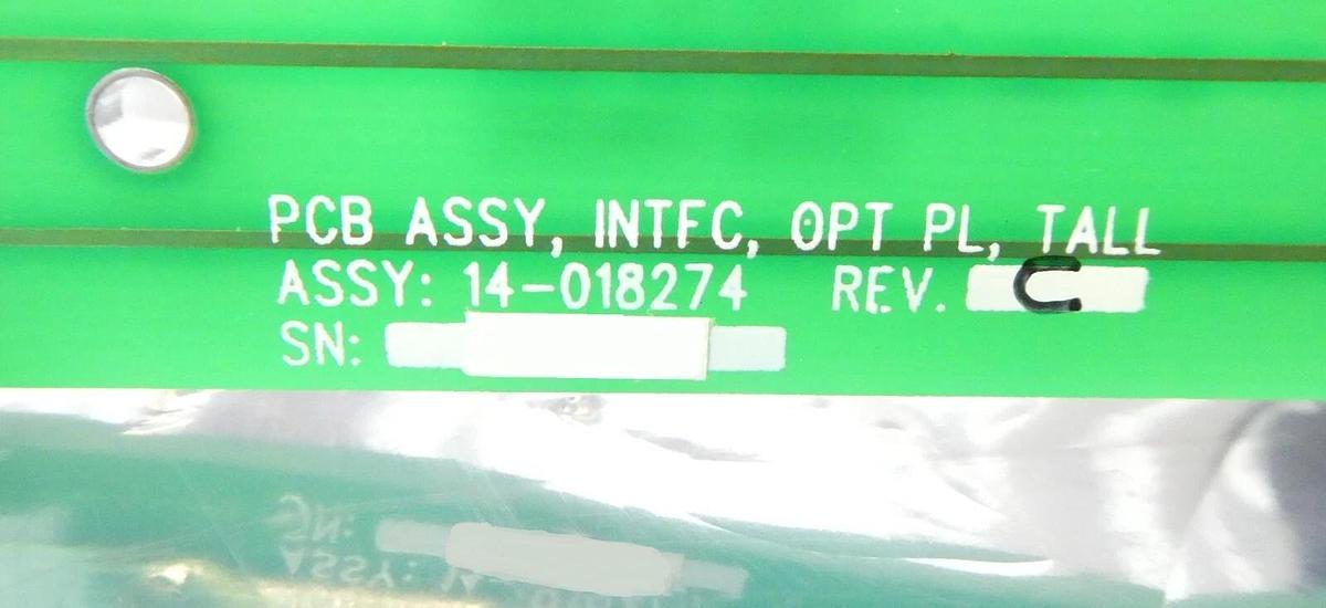 Used Therma-Wave 14-018274 Tall Optics Plate Interface PCB #2 OPTI-PROBE Working