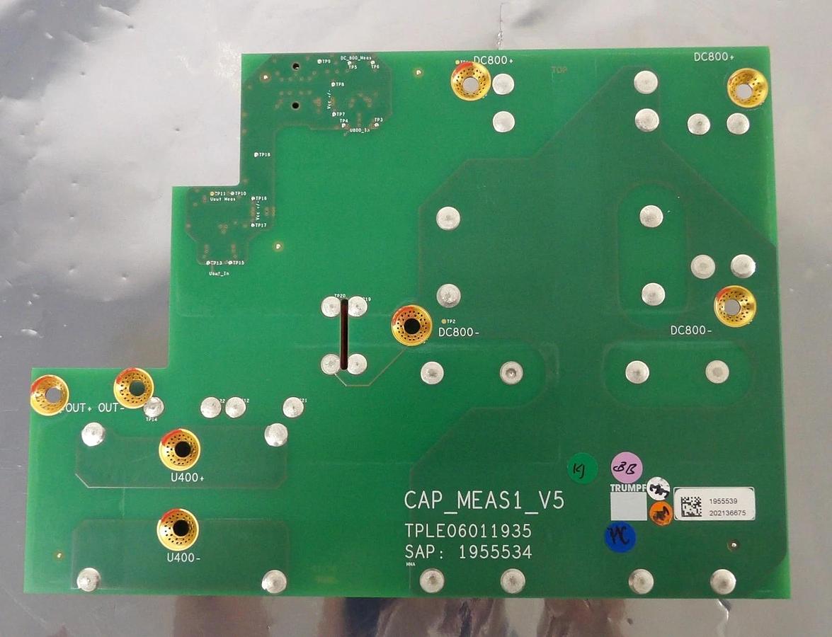 Used Trumpf Huttinger 1955539 Capacitor MEAS1 PCB TruPlasma RF 1003(G2/13) Working