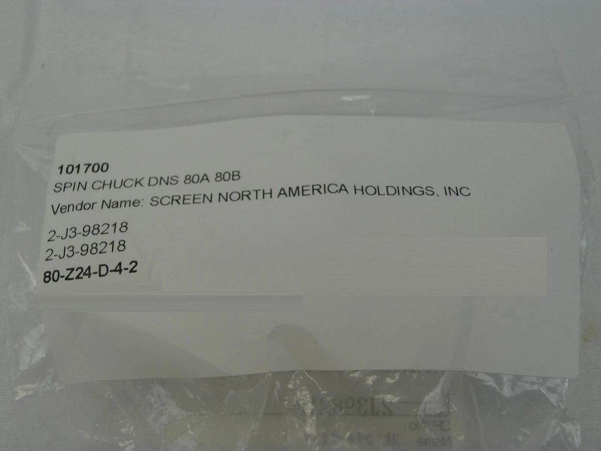 Used DNS Dainippon Screen 2-J3-98218 Wafer Spin Chuck 80A 80B 2J398218 Working Spare