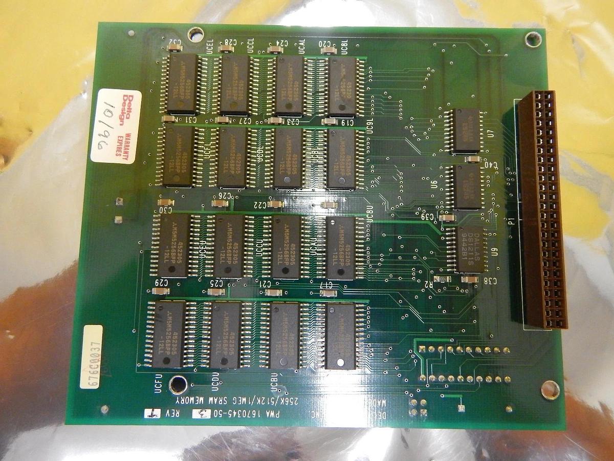 Used Delta Design 1670345-503 256K/512K/1 MEG SRAM Memory Board PCB 1670344 Used