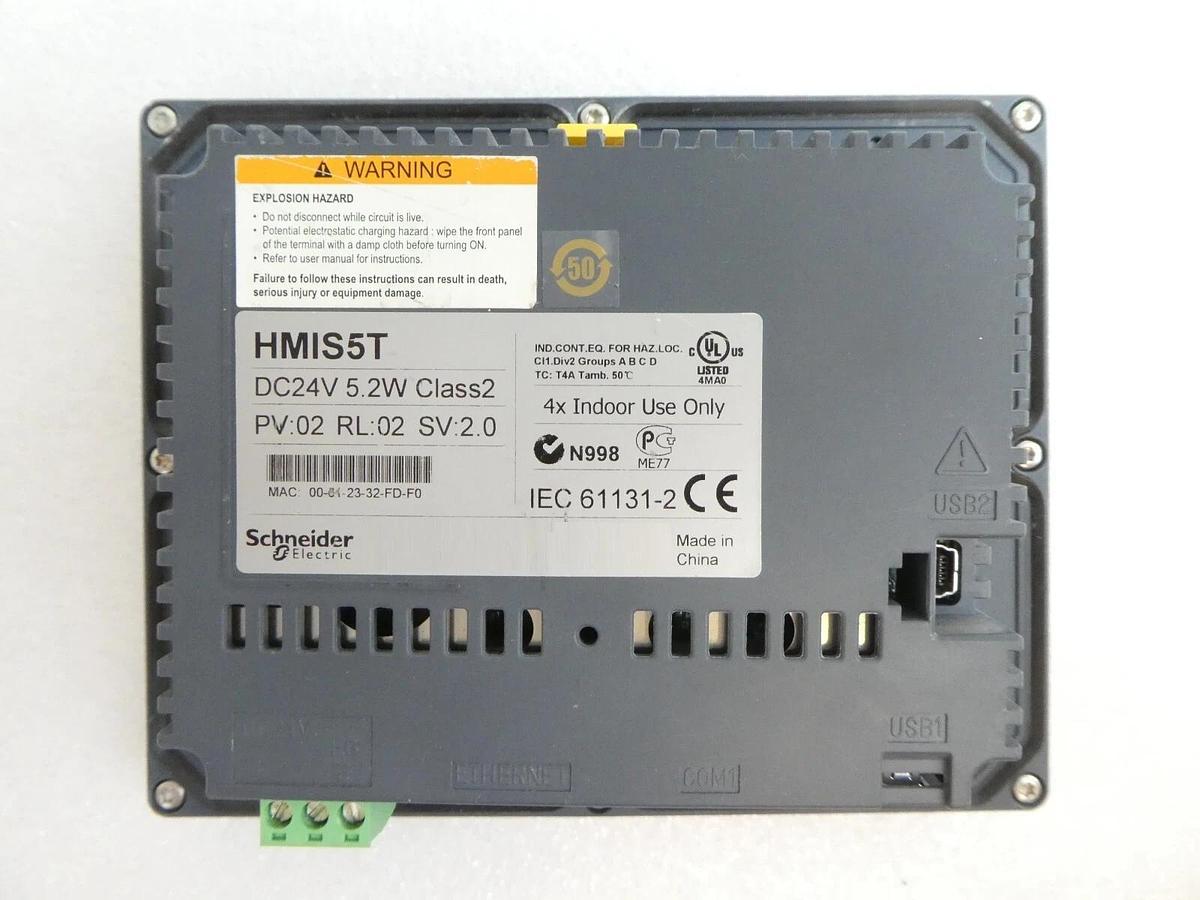 Used Schneider Electric IEC 61131-2 LCD Touch Screen HMIS5T Working Surplus