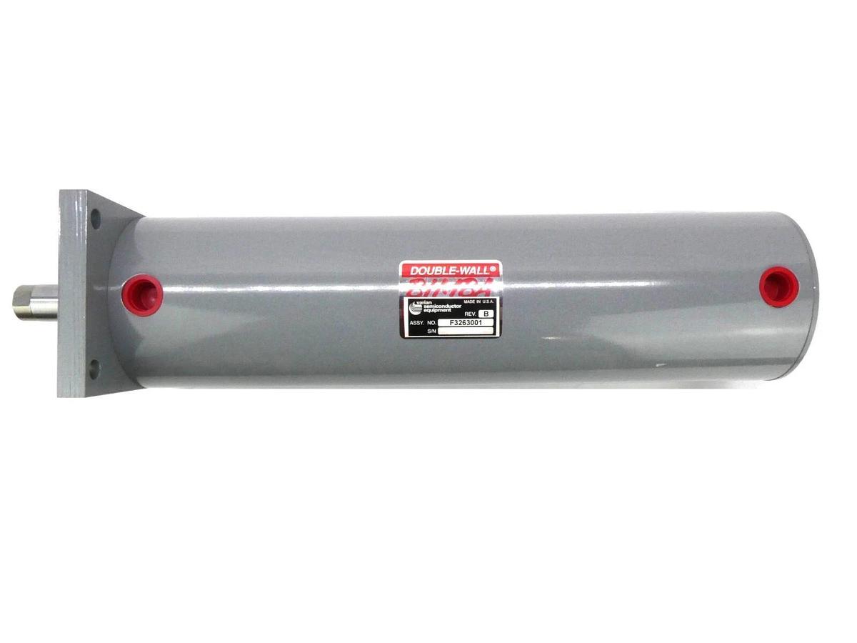 Varian F-3263001 Double Wall Bimba Acting Air Cylinder With Extended Rod New