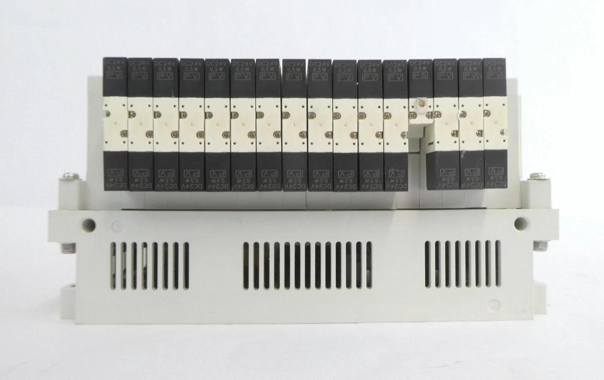 Used SMC VV5Q11-16-X1602 16-Port Manifold Module EX420-SDN2 Lot of 2 Working Surplus
