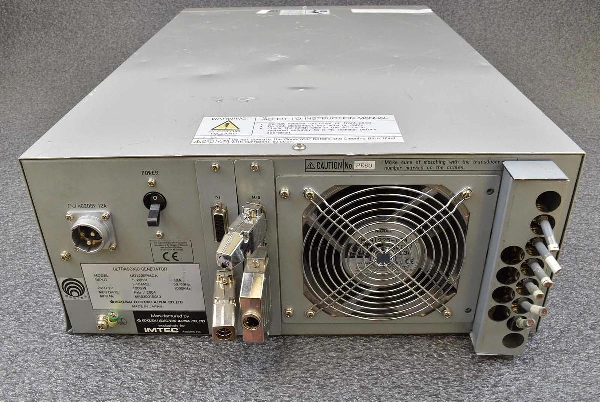 Used Kokusai Electric UO1200PMCA Ultrasonic Generator IMTEC Accumeg 10-0060654 Spare