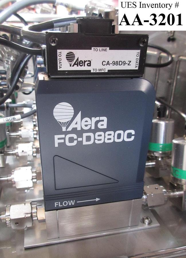 Used Aera TC FC-D980C Mass Flow Controller HBR 183.23 SCCM w/ CA-98D9-Z Adapter Used