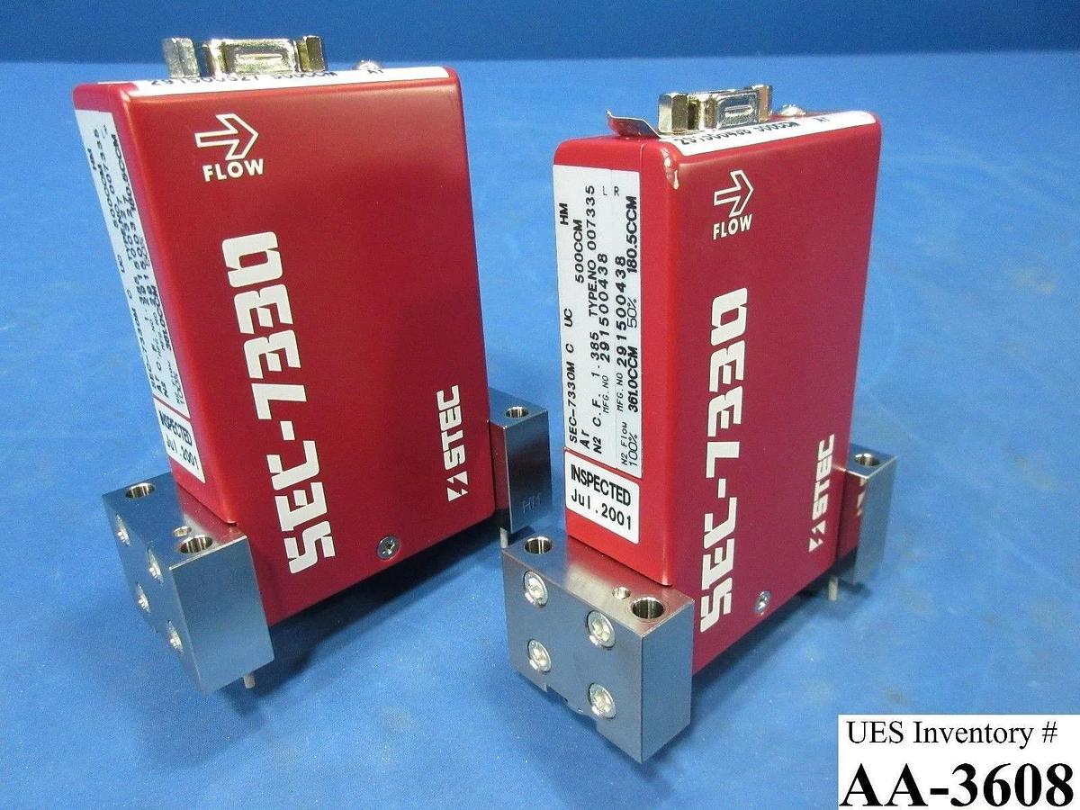 Used Horiba STEC SEC-7330M Mass Flow Controller Ar 500CCM Lot of 2 Used Working