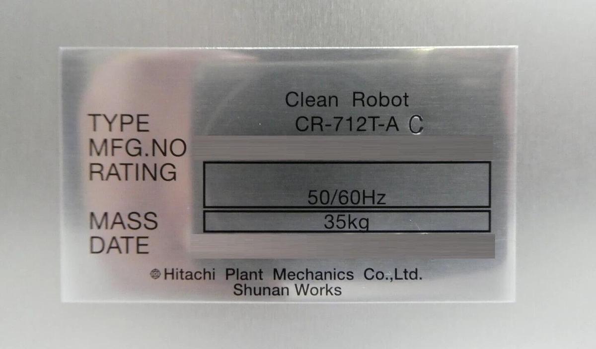 Used Hitachi CR-712T-AC Wafer Handling Clean Robot Copper Cu Exposed Working