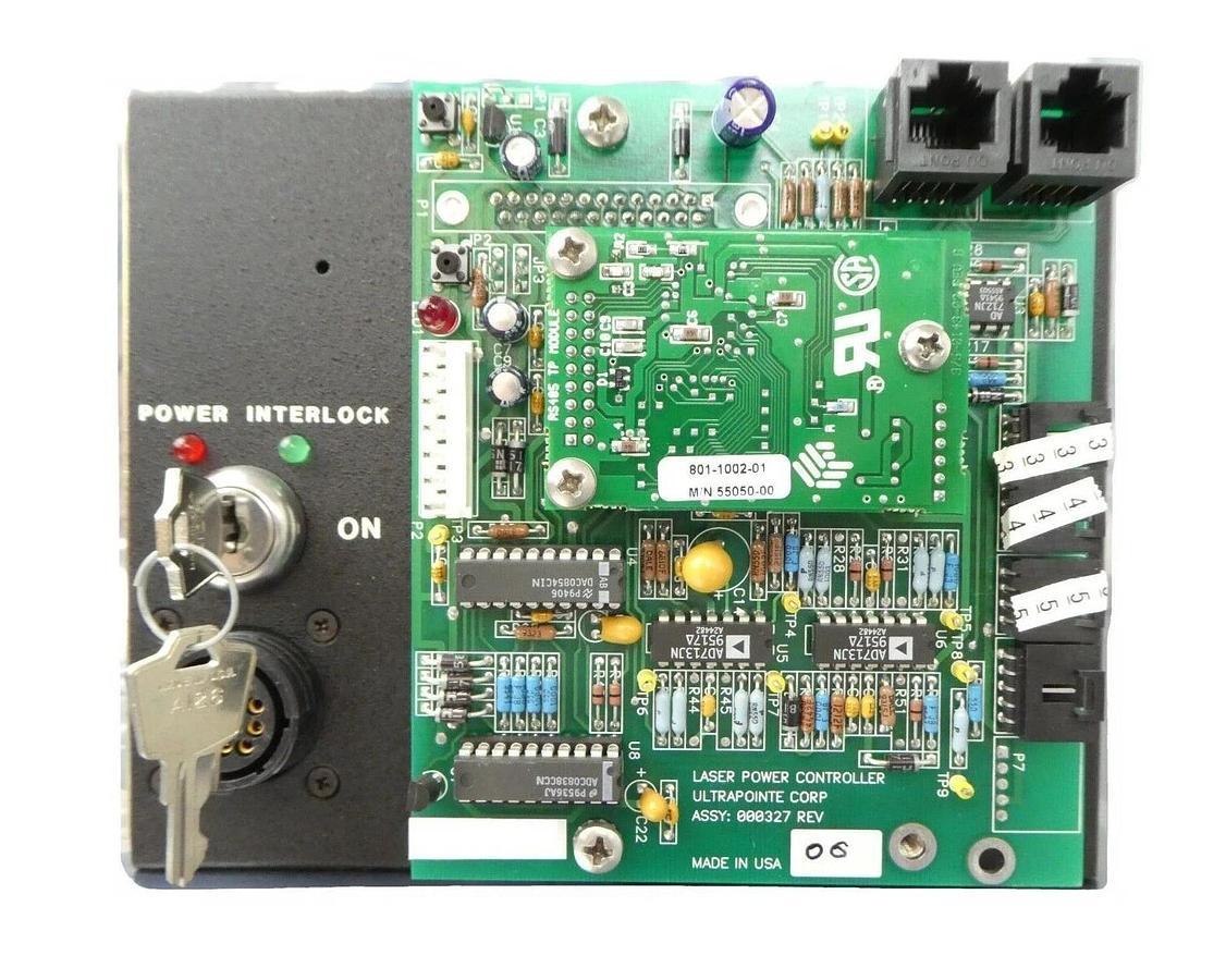 Used Ultrapointe 500 Interlock Panel Laser Power Controller PCB 000327 TP Working