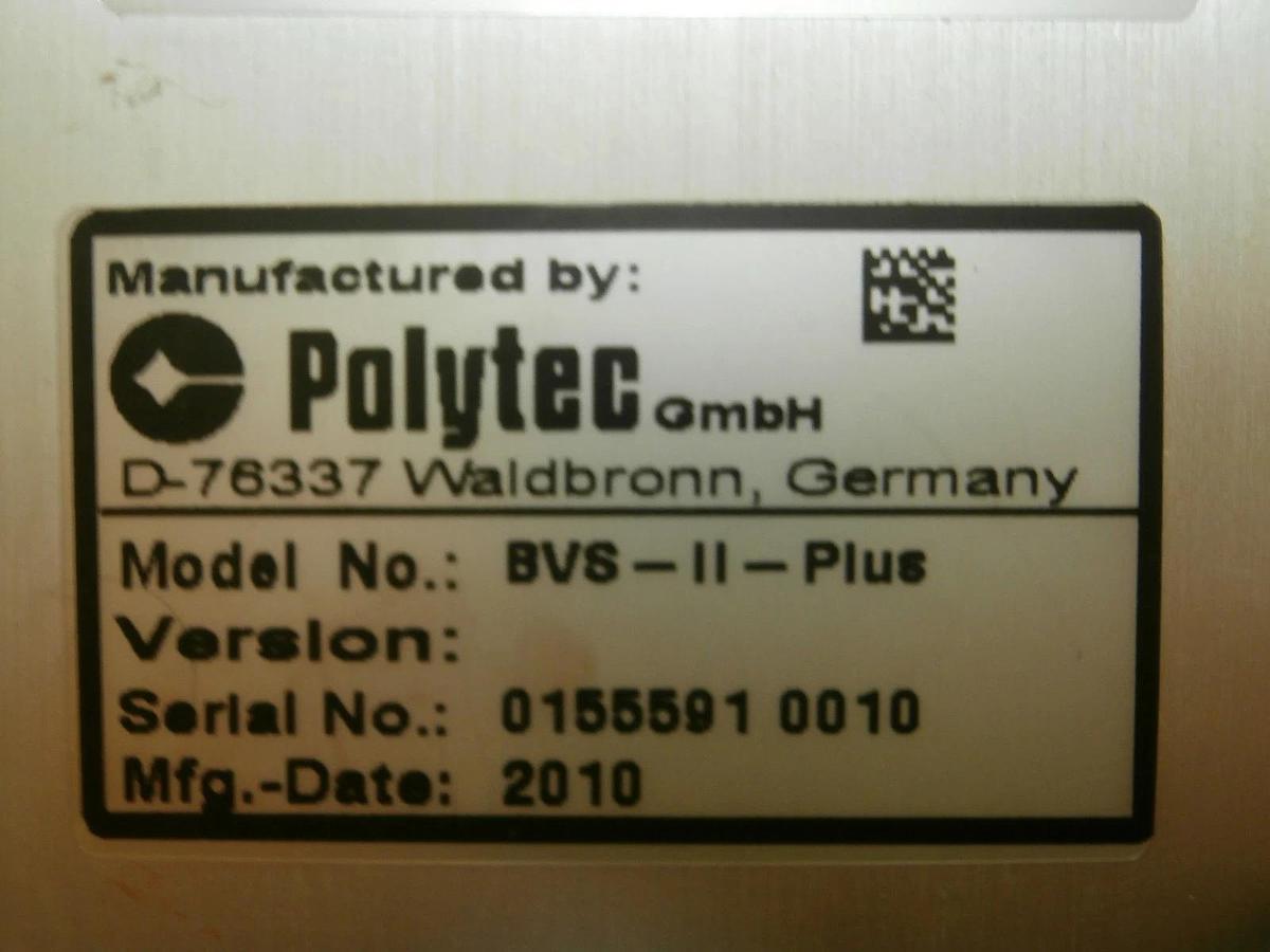 Used Polytec BVS-II-Plus Wontan Flash Stroboscope KLA-Tencor 11301400190000 Used