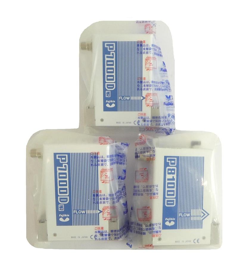 Fujikin P8100D P7000D Mass Flow Controller MFC Reseller Lot of 3 New Surplus