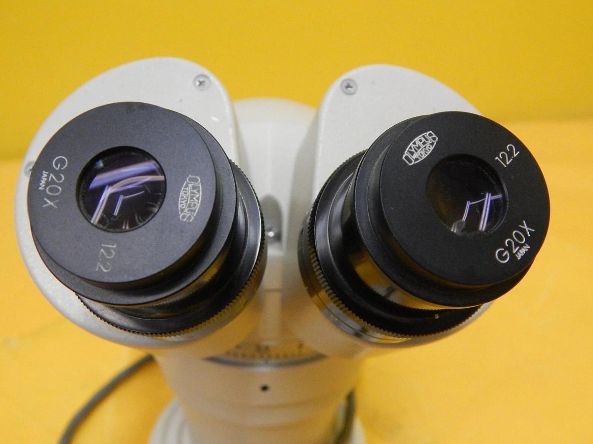 Used Olympus SZ Stereoscopic Zoom Microscope Head 0.7-4X G20X Support Block Used
