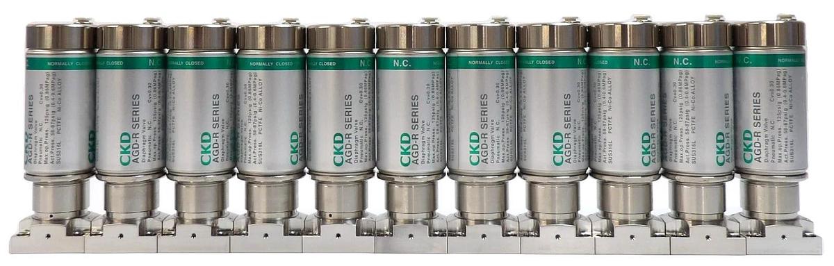Used CKD MAGD-11R-AT2 Pneumatic Diaphragm Valve AGD-R Series Lot of 11 New