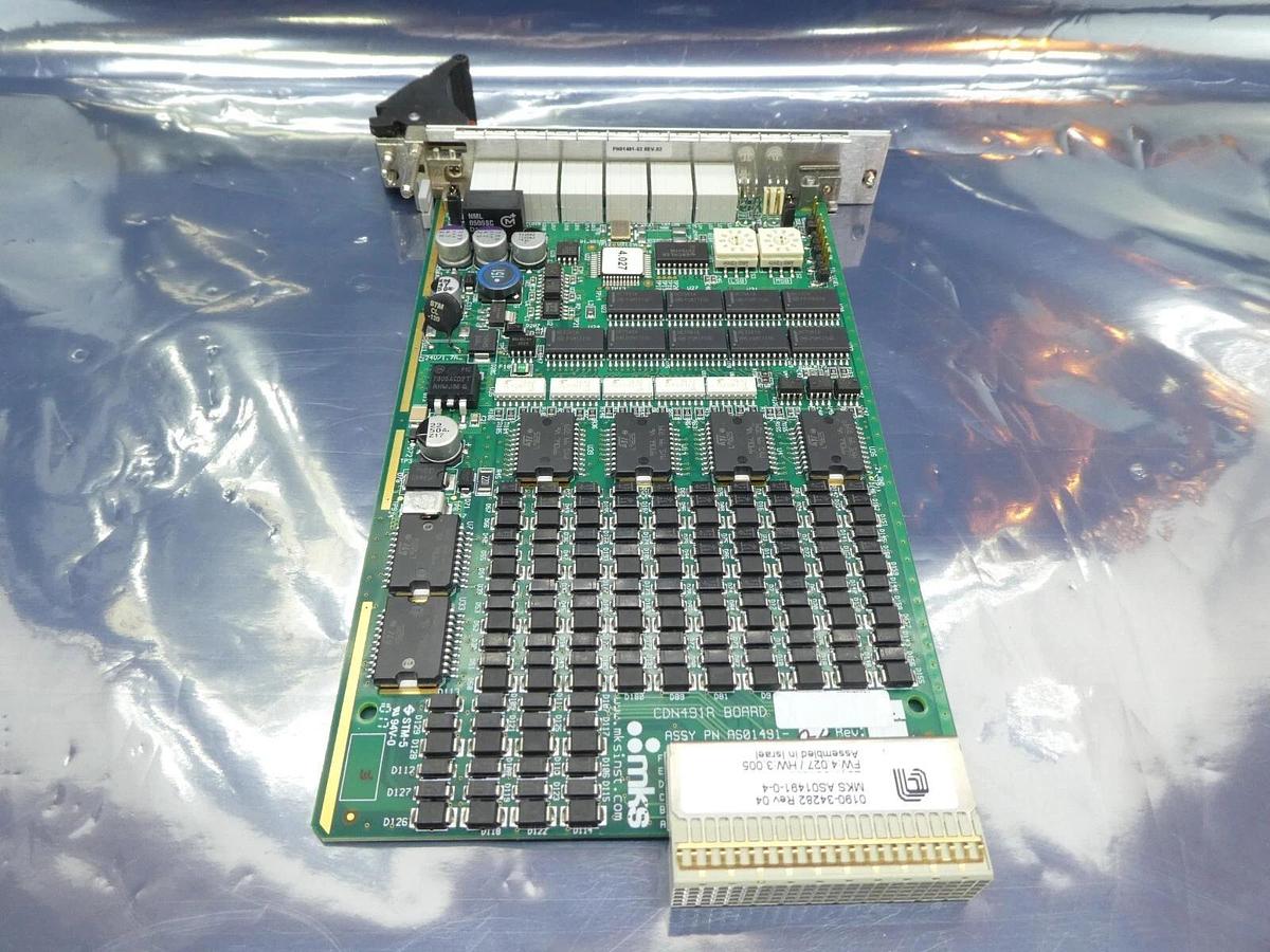Used MKS Instruments AS01491-0-4 PCB Card CDN91R AMAT 0190-34282 Working Surplus
