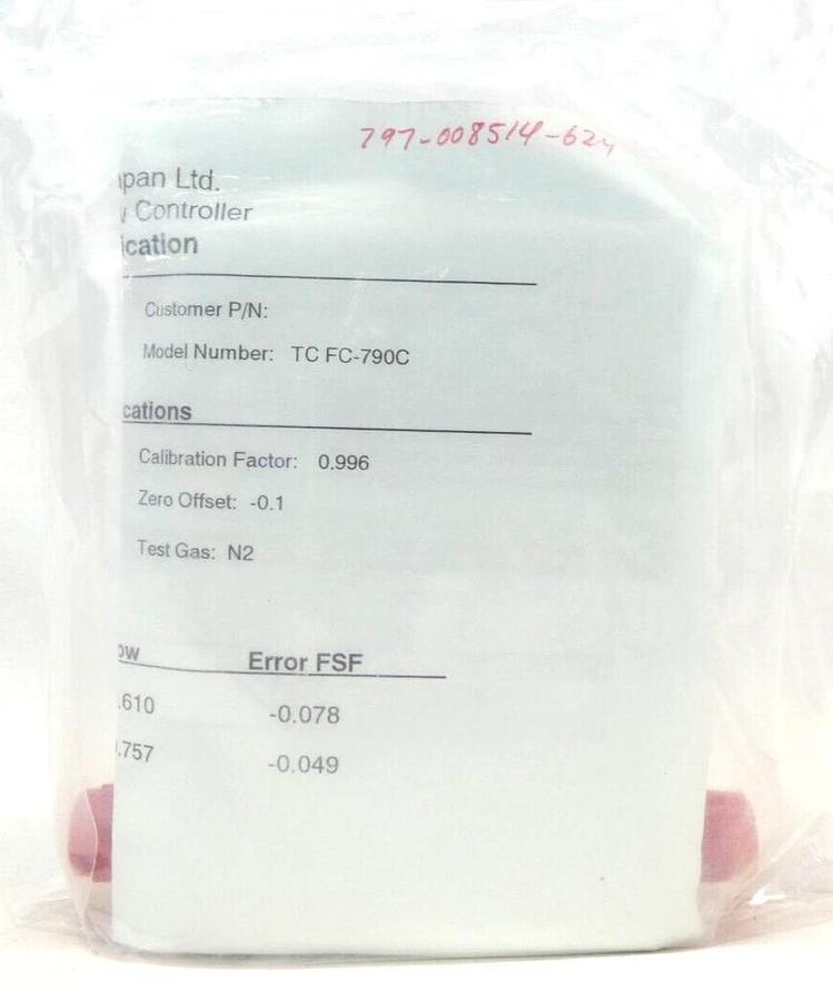Aera TC FC-790C Mass Flow Controller MFC 500 SCCM HBr Lam 797-005214-624 New