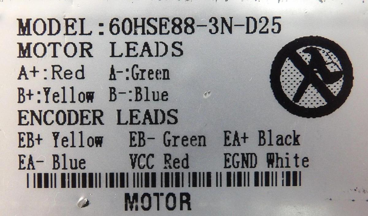 Used Sanyo Denki 60HSE88-3N-D25 Servo Motor Working
