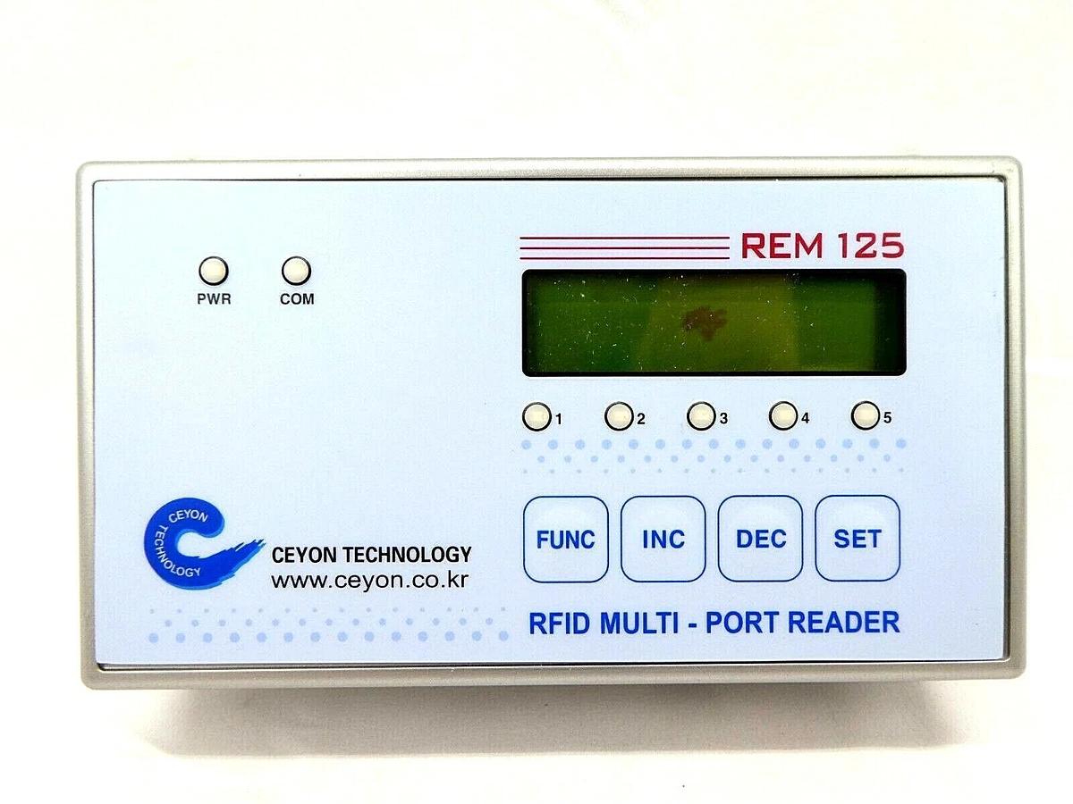 Used Ceyon Technology REM125-5 RFID Multi-Port Reader REM 125 Display Spot Working