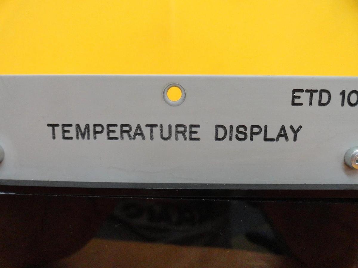 Used Balzers BG 019 001 Temperature Display Module ETD 101 ETD101 Used Working