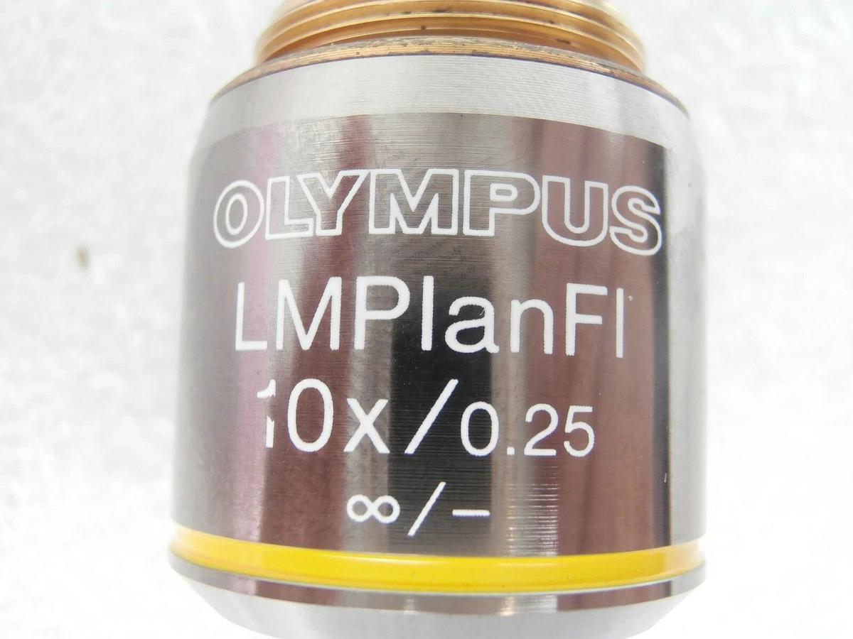 Used Olympus Microscopy LMPlanFI 10x/0.25 ∞/- Microscope Objective LM Plan FI Working