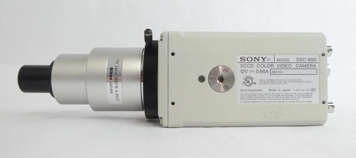 Used Sony DXC-990 3CCD Camera Color ExwaveHAD DSP Inspection w/ 38SFB-0.45xT Working