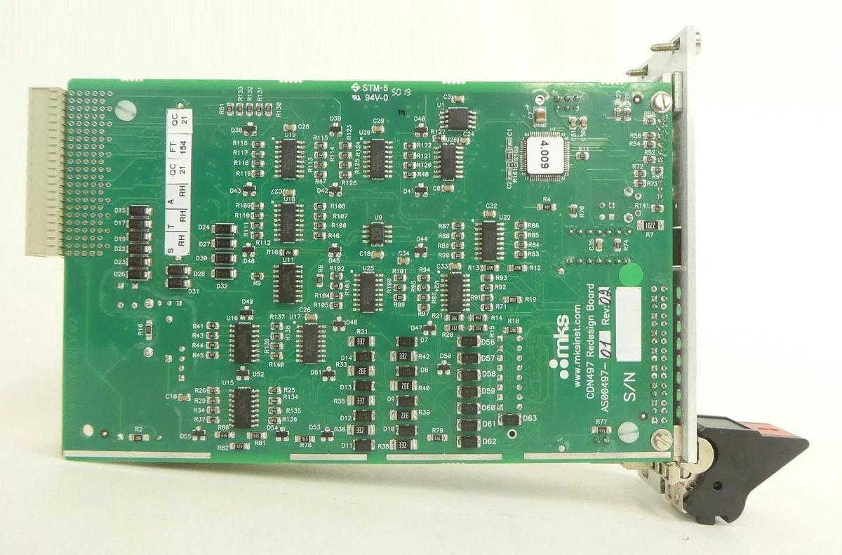 Used MKS Instruments AS01500-4-1 Interlock Module PCB CDN497 AMAT 0190-37669 Working