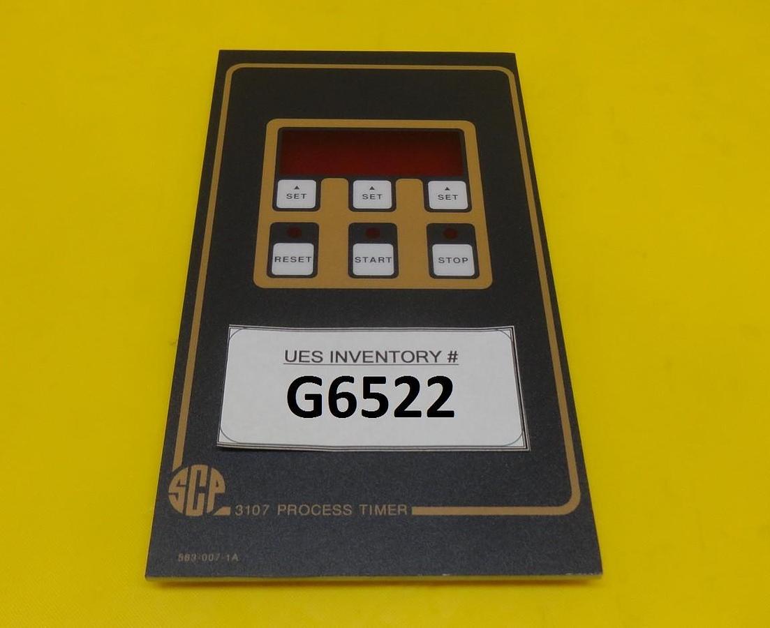 Used Santa Clara Plastics 583-007-1A Process Timer Faceplate 3107 New