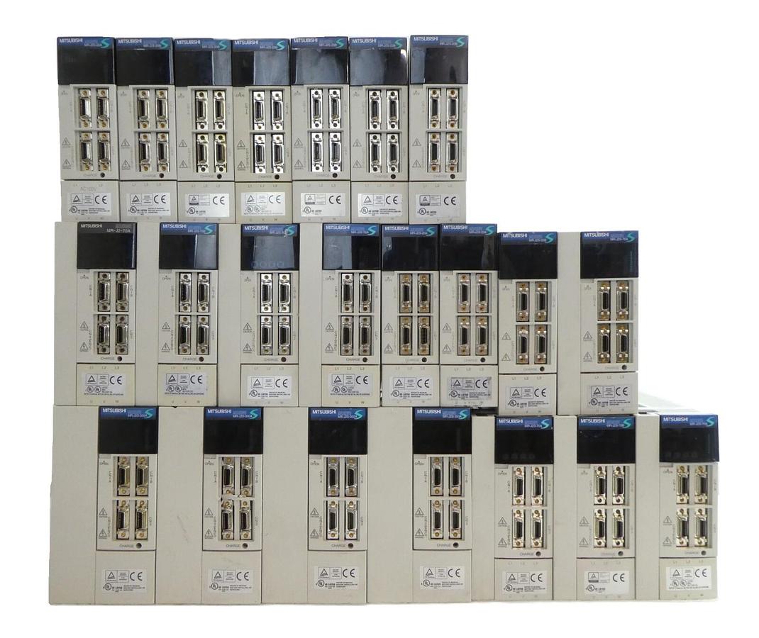 Used Mitsubishi MR-J2S-70A MR-J2S-350A MR-J2S-20B Servo Drive Lot of 22 Working
