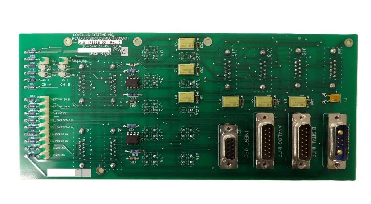 Used Novellus Systems 853-177416-001 I/O Distribution PCB Lam 210-176326-001 Working