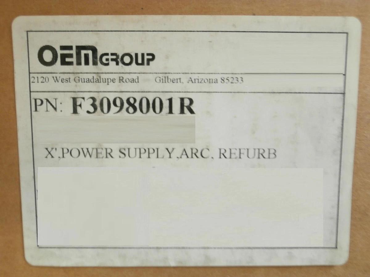 Refurbished Varian E F-3098001 X ARC Power Supply Assembly 180XP Ion Implanter Refurbished