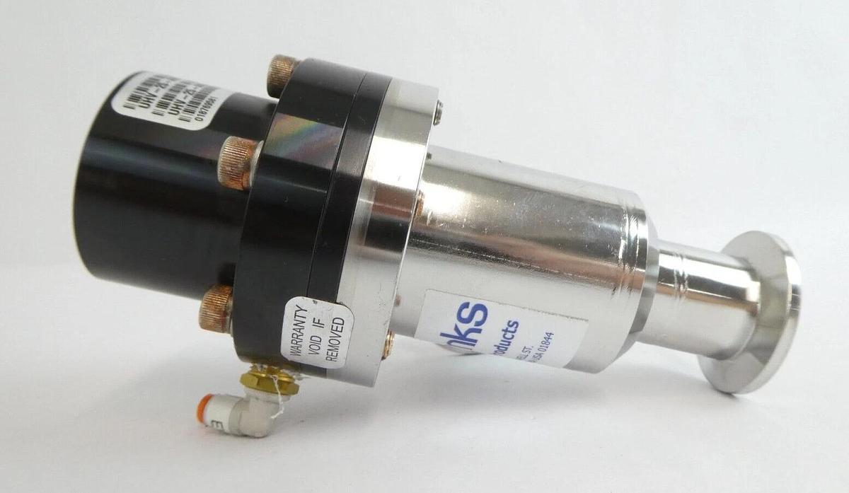 Used MKS Instruments UHV-25-AKK-ENVN Pneumatic Angle Vacuum Valve Lot of 4 Working