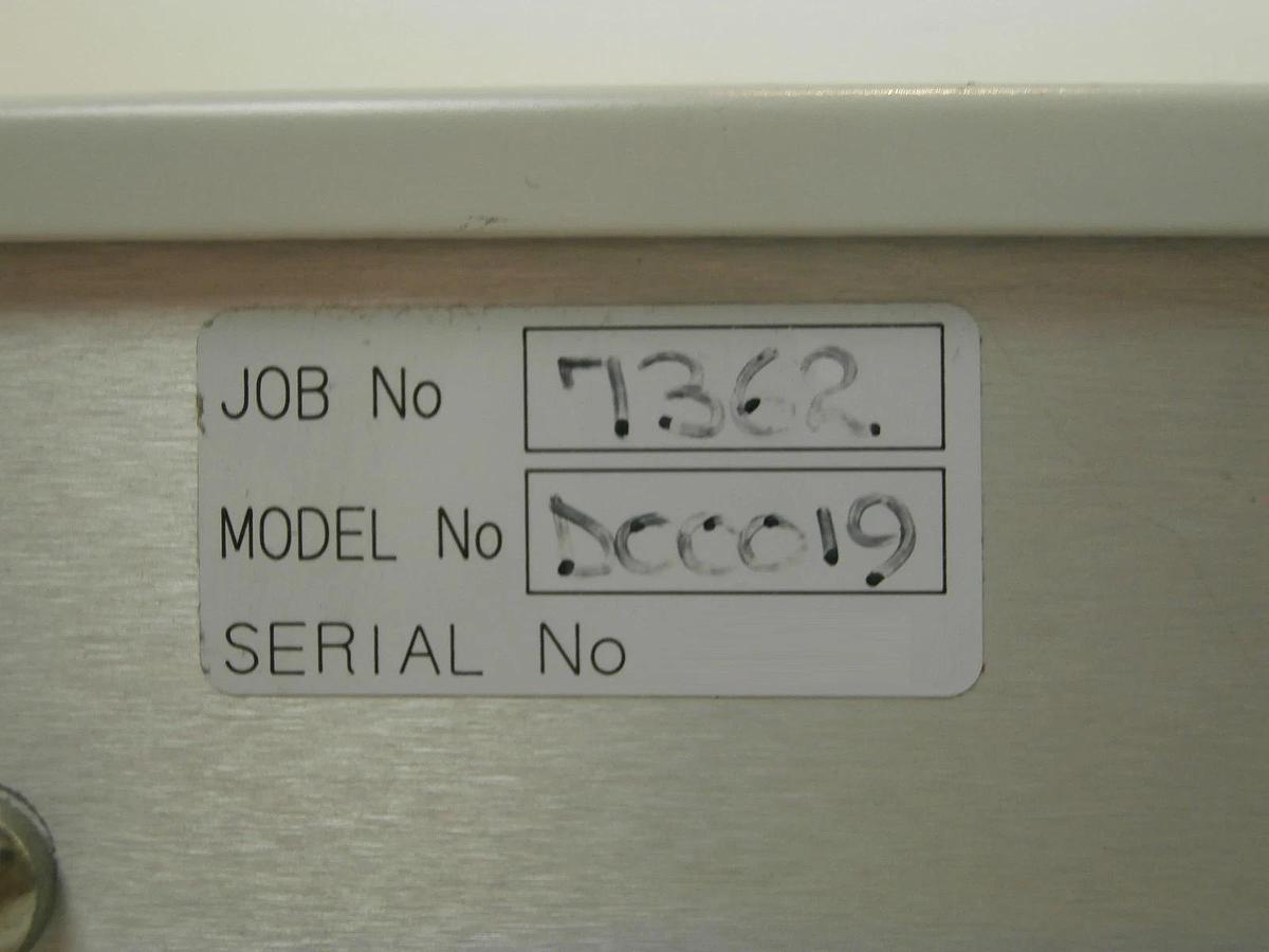 Used Nordiko D00019 Platform Low Tension DC Power Supply 9550 PVD Sputtering Surplus