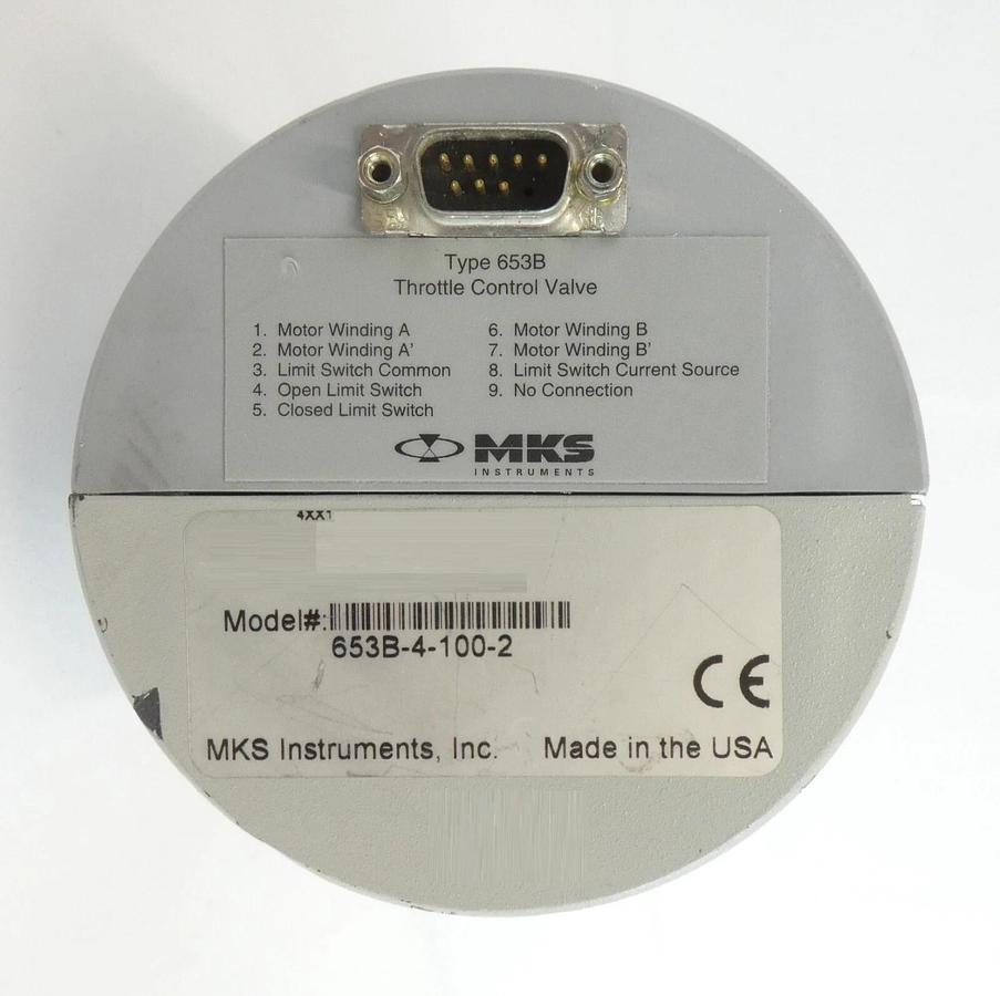 Used MKS Instruments 653B-4-100-2 Throttle Control Valve Type 653B Working Surplus