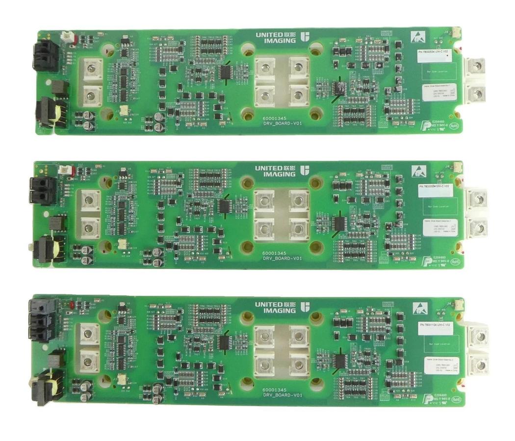 Used United Imaging 78001124 UIH-C V02 Driver PCB Assembly 2 60001345 Lot of 3