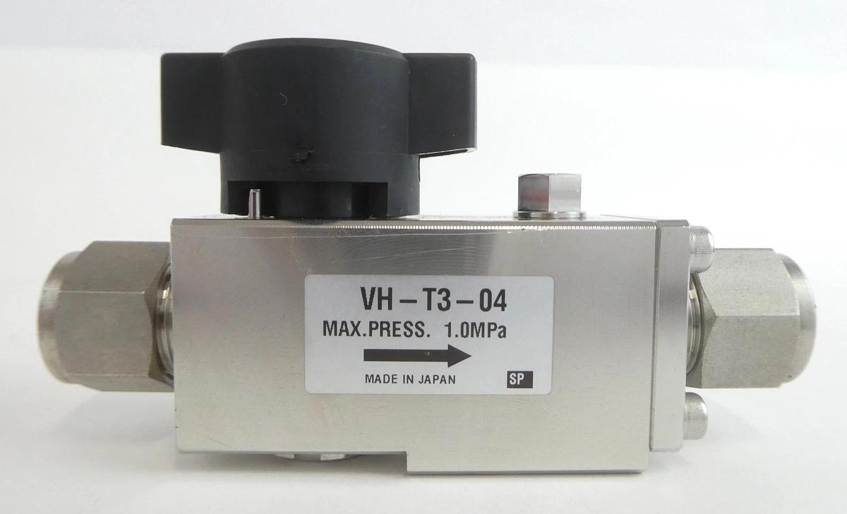 SMC VH-T3-04 Manual 1/2" Plug Valve AMAT Applied Materials 3870-03869 Lot of 5