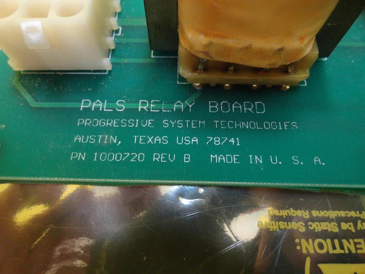 Used Progressive System Technologies 1000720 PALS Relay Board PCB Rev. B Used Working