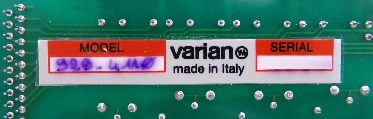 Used Varian 928-4110 Controller Board Assembly 03.647848 Working Surplus