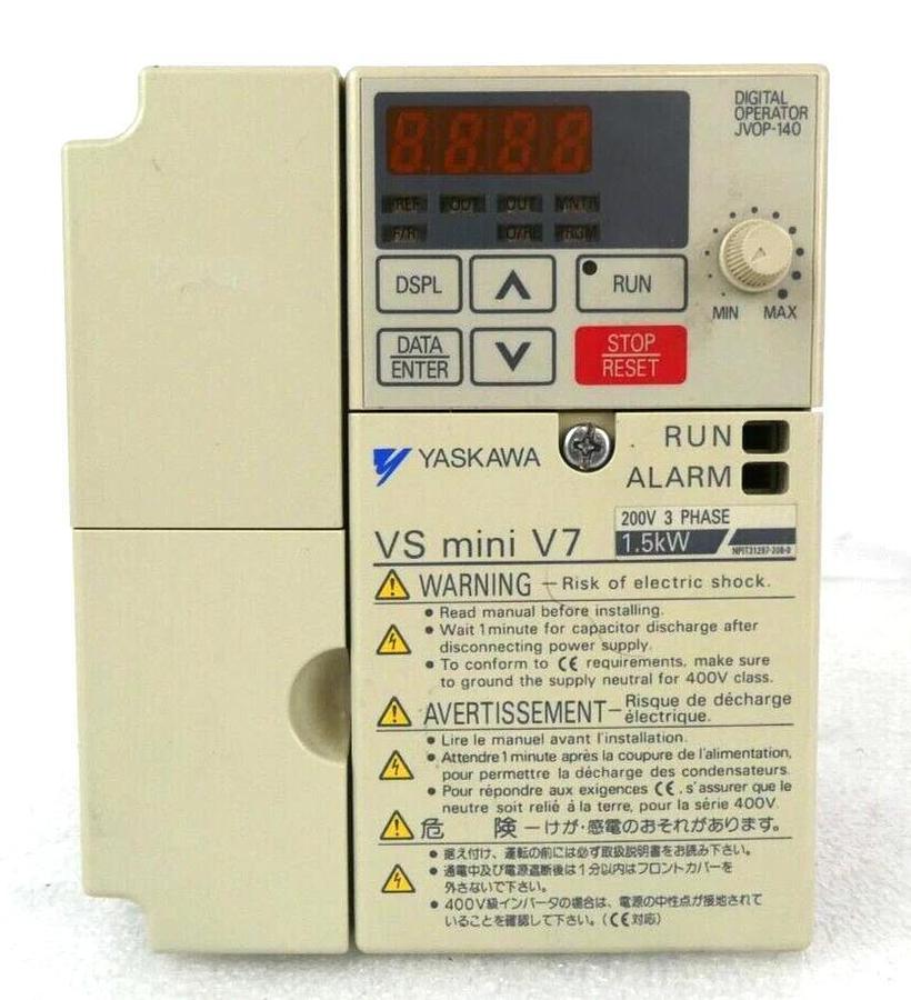 Used Yaskawa Electric CIMR-V7AA21P5 Inverter Drive VS Mini V7 Lot of 2 Working