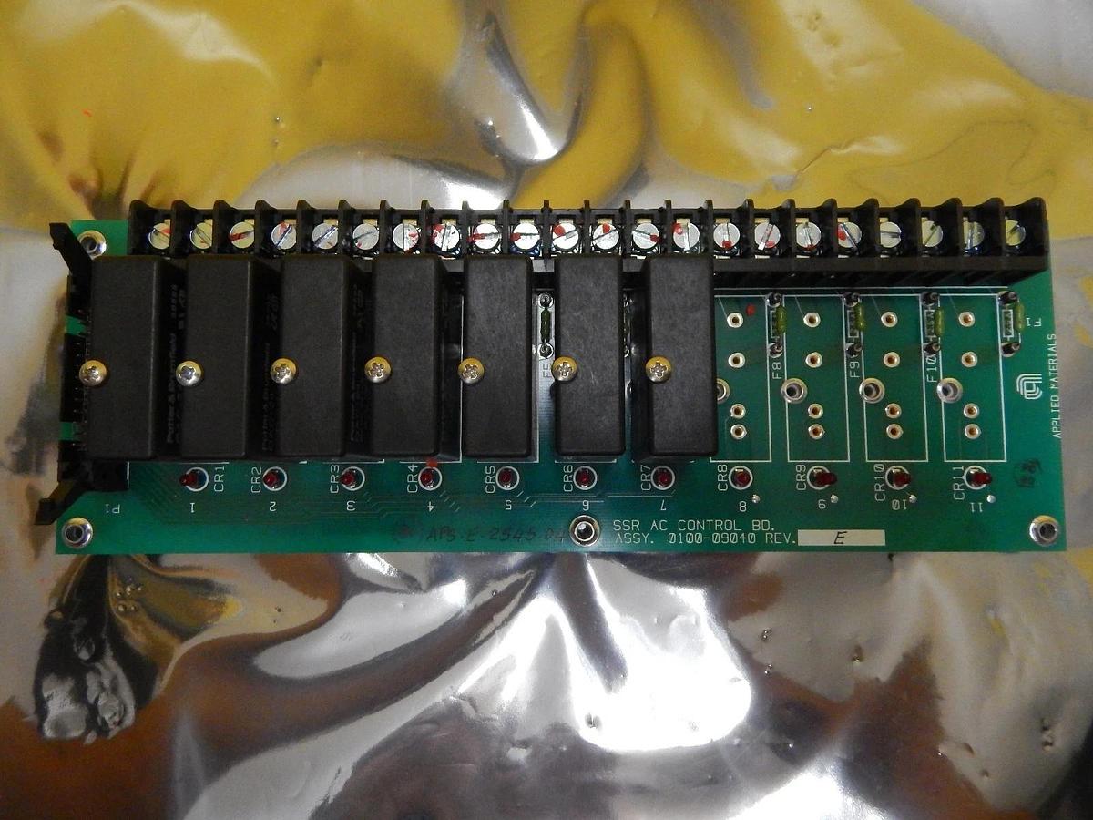 Used AMAT Applied Materials 0100-09040 7 Relay SSR AC Control Board PCB Used Working