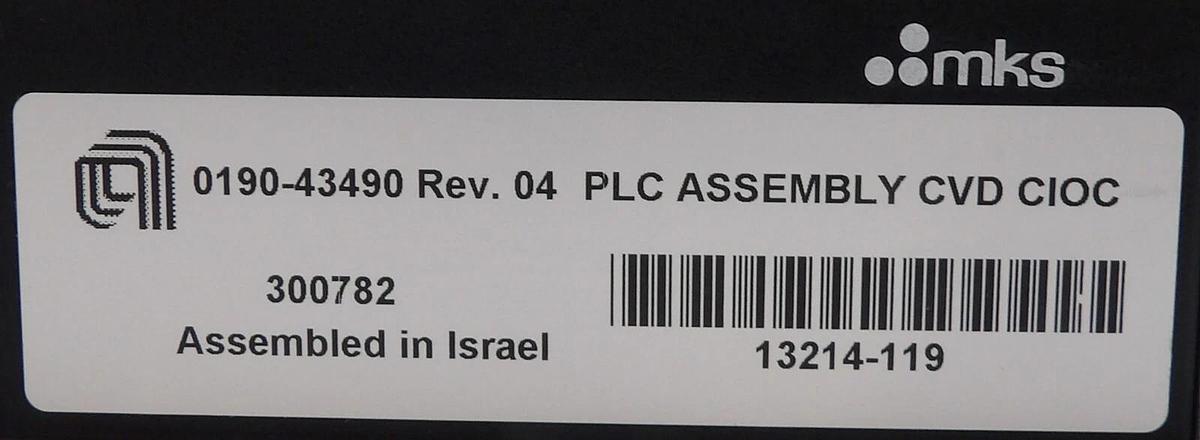 Used MKS Instruments AS00996G Common IO Controller 0190-43490 CVD CIOC Damaged New