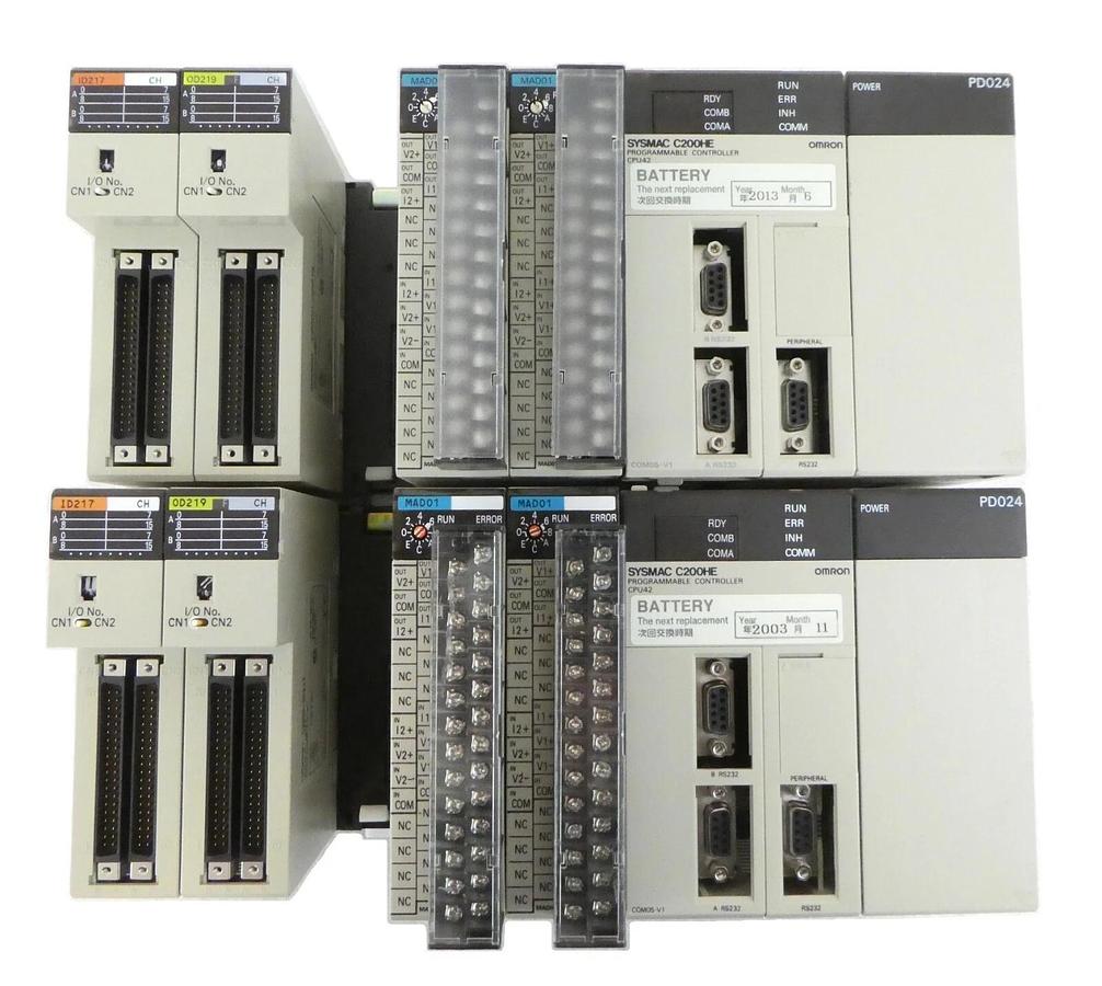 Used Omron C200HE Programmable Logic Controller SYSMAC Reseller Lot of 2 Working