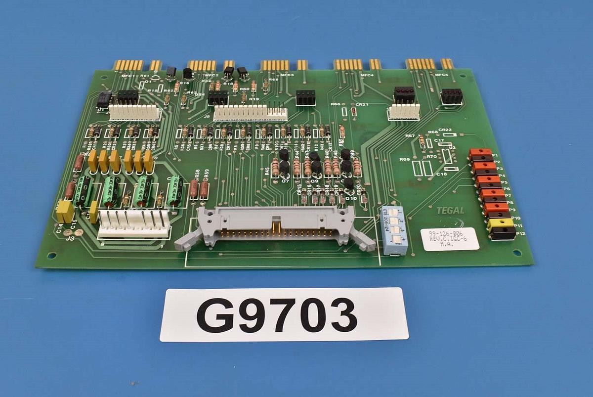 Used Tegal 99-126-006 PCB IGC-6 Gas Interface