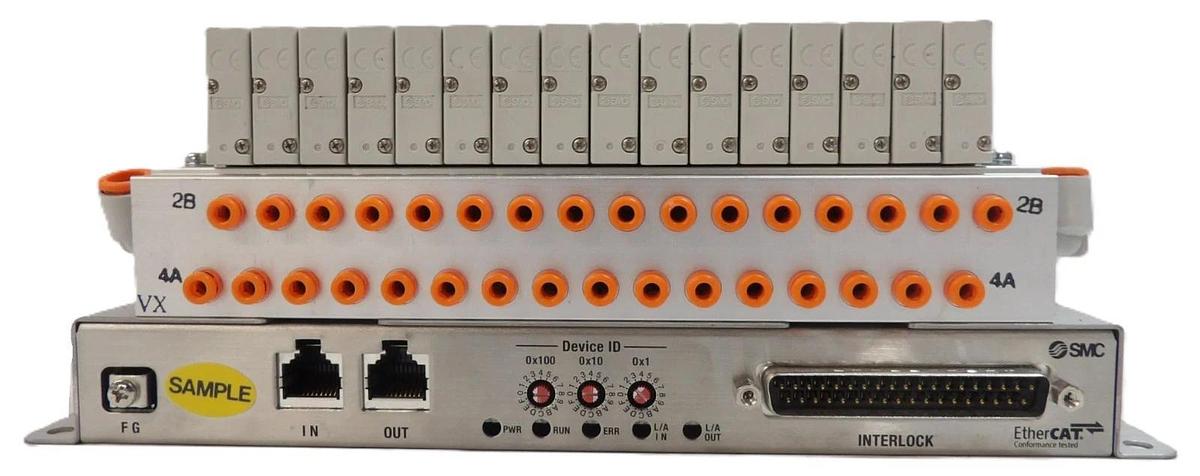Used SMC SS5Y3-50SDA-X1158 16-Port Ethercat Pneumatic Manifold Working