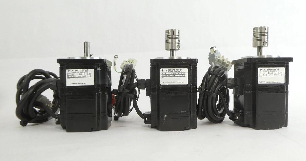 Used Yaskawa SGMPH-01AAE-YA11 SGMPH-01AAE-YA13 Servo Motor Lot of 10 Working