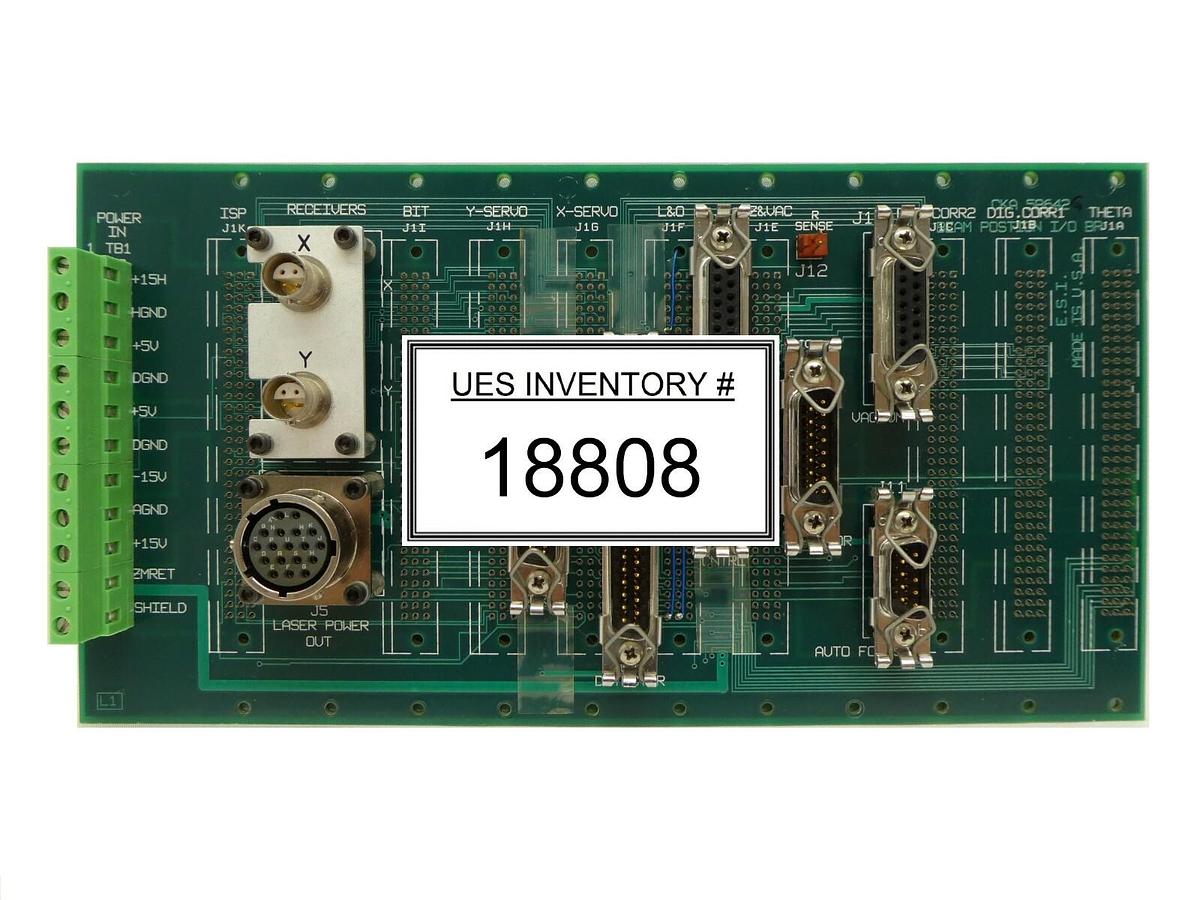 Used ESI Electro Scientific Industries CKA 58642 Beam Postion I/O Backplane PCB Spare